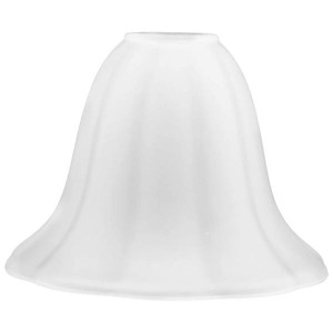 Bell shaped frosted glass lamp shade