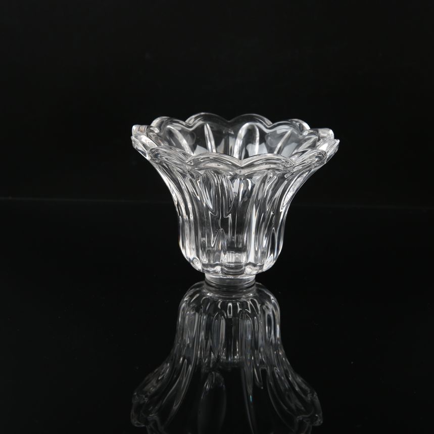 Clear petals shaped glass lamp shade (1)