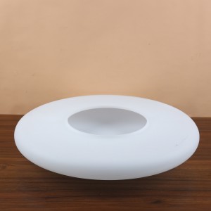 Simple hotel frosted white glass ceiling lamp lighting shade round milk glass cover for ceiling lamp