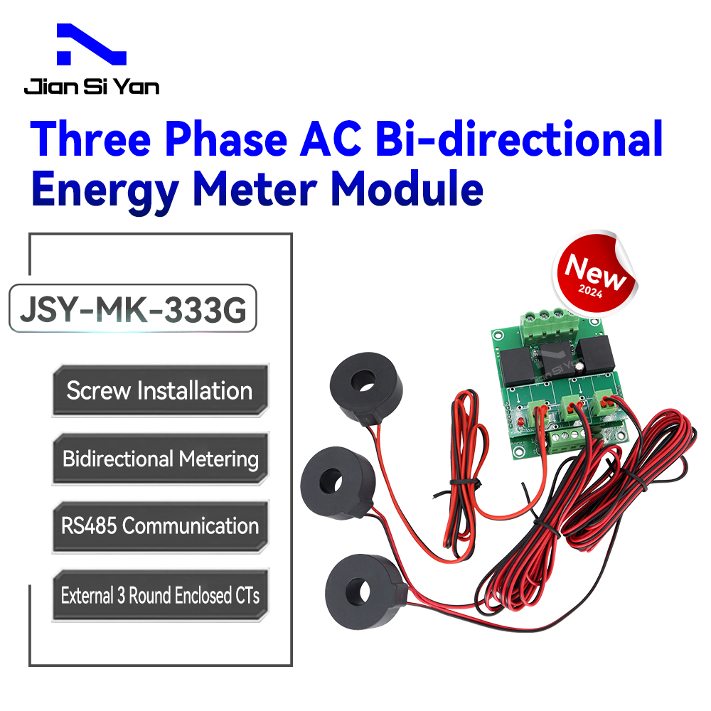 2024 New JSY-MK-333G 80A Bidirectional Two Way Energy Meter Module RS485 Screw Installation