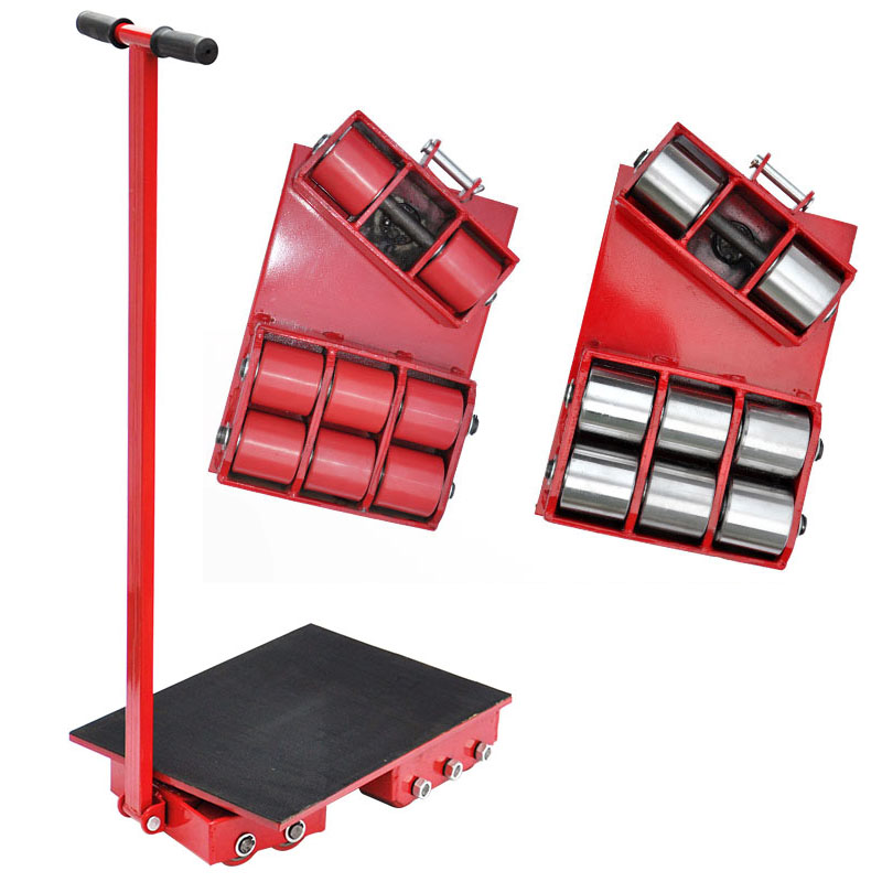 Cargo Trolley Moving skates carrier ground Machinery trolley  reverse cargo dolley weight shifter lifting roller 6T-40T