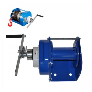 Manual winch manual steel wire rope vehicle mounted portable lifting hoist boat heavy hand winch