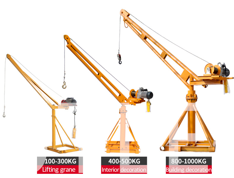 What is the application of portable hoist crane in the installation of protective net