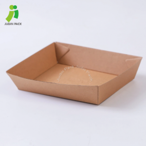 Corrugated Cardboard Food Paper Packaging Takeaway Plate Tray