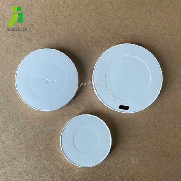 Hot Sale in France Compostable Paper Lid with Cross/Sip Hole For Coffee Cup