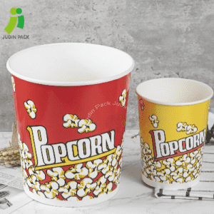 Disposable Custom Printed Paper Popcorn Cup