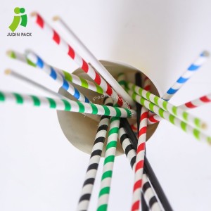 Multi-Color Paper Straw Compossible Disposable Paper Straw