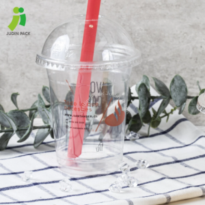 Disposable Biodegradable Cold Drinking PLA Cup nga adunay Taklob