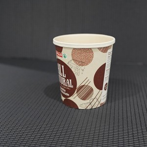 Еколошки прихватљива папирна кофа за сладолед са поклопцем