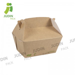 China Disposable Food Sushi Salad Take out Packaging Kraft Paper Box