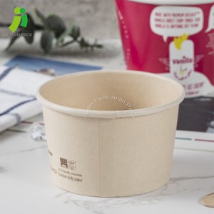Ubuchwephesha base China base China Biodegradable 5 Oz Ice Cream Cups ene Logo elungiselelwe wena 140ml Pulp Paper Cups with Lids