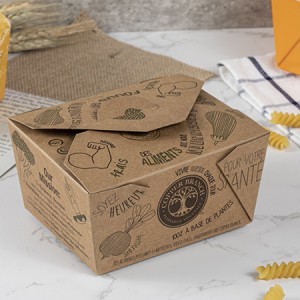 Eco-Friendly Biodegradable Food Packaging Kraft Paper Packaging Box