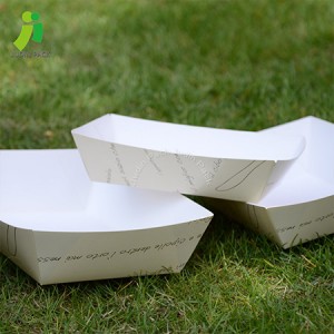 Kraft Boat Tray Disposable Custom Printed Paper Food Tray
