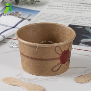 Disposable Ice Cream Paper Cup Frozen Yogurt Paper Cup
