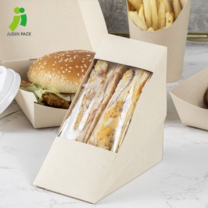 Высакаякасная экалагічна чыстая скрынка для сэндвічаў для фабрыкі па ўпакоўцы прадуктаў харчавання