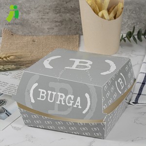 Biodegradable Take Away Eco-Friendly Paper Food Box para sa Hamburger