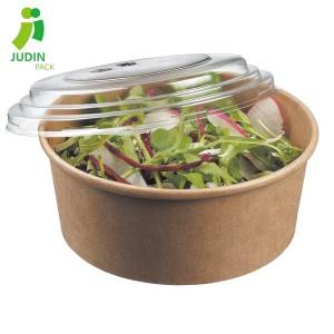 Professional Design China 1250ml Disposable Kraft Salad Bowl