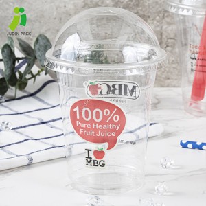 Custom Printed Transparent Disposable Pet Plastic Cup na may Takip