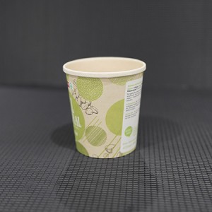 Еколошки прихватљива папирна кофа за сладолед са поклопцем