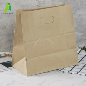 Bolsa de papel de embalaxe de logotipo personalizado biodegradable