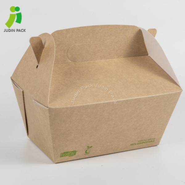 La scatola a fondo quadrato Paprt per uso alimentare con manico si vende bene in Europa
