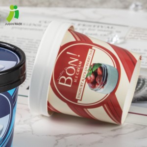 Stampa del logo personalizzato Confezione di carta congelata per alimenti Confezione di carta per gelato