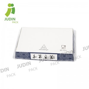 Factory Supply China Disposable Custom Printed Paper Sushi Food Tray with Plastic Lid