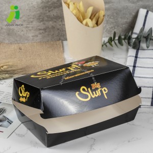 Fabbrica di scatole per hamburger con design di stampa personalizzato usa e getta