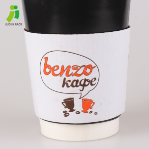 100% biodegradable and compostable paper cup sleeve/holder/carrier for hot drink custom design