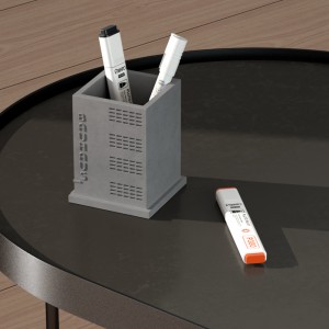 High Quality for Concrete Floor Lamp - 2022 Office School Supplier Modern Luxury Decoration Concrete Office Combination Pen Holder Storage Tray Organizer Desktop  – Yugou