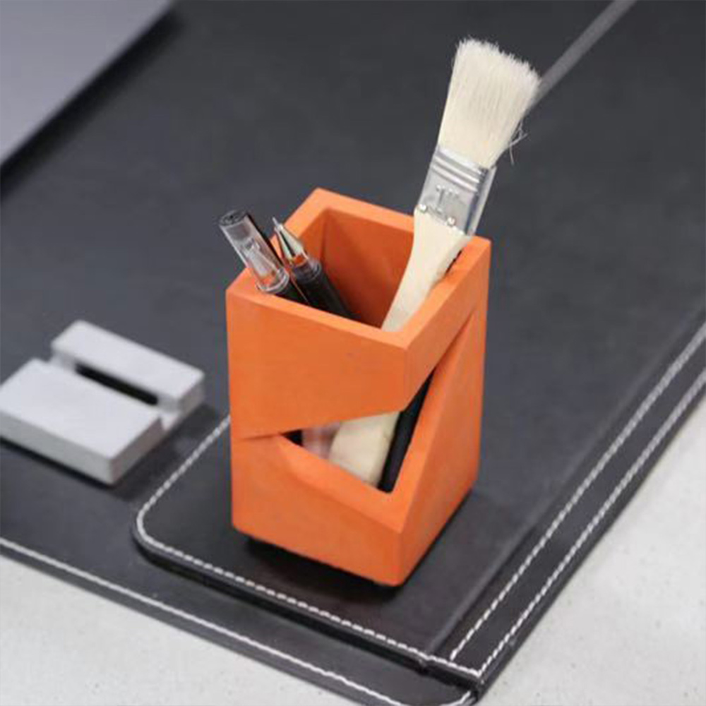Chinese Manufacturer Direct Selling Concrete Desk Organizer Office Desktop Decor And stationery Organizer