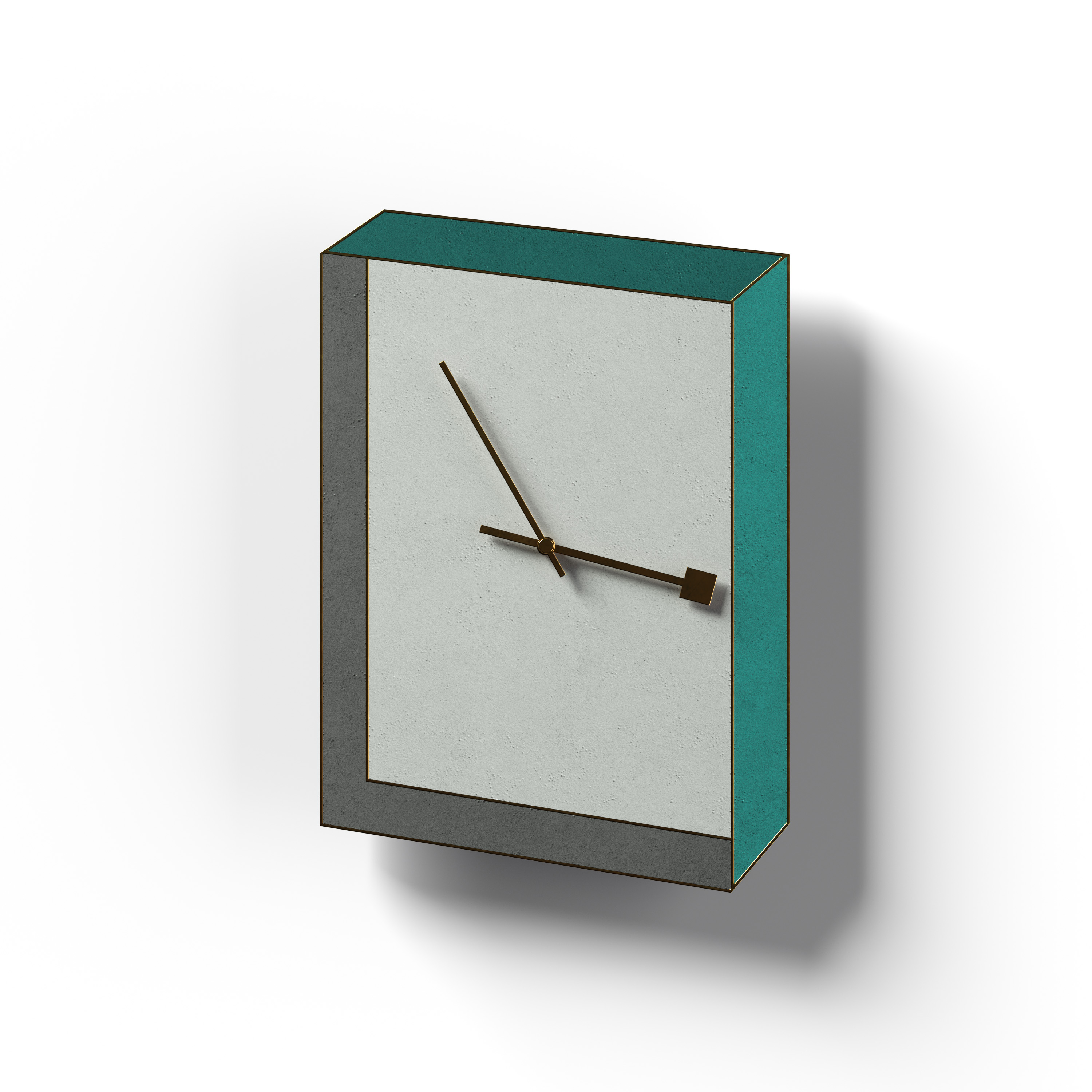 Rectangular Wall Clock Geometric 3D Simple Modern Cement Wall Clock Living Room Bedroom Bar Hotel Nordic Luxury Clocks