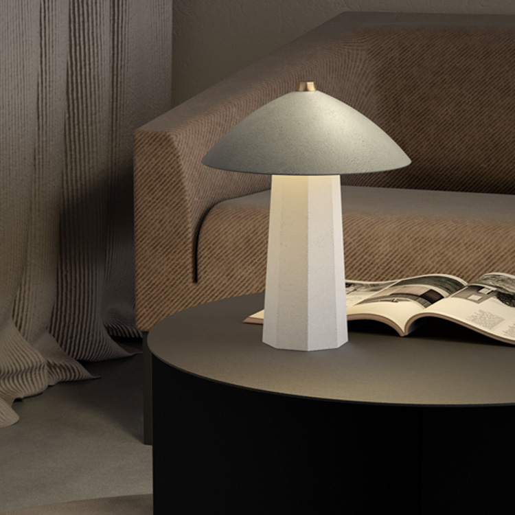 Modern Light Luxury Concrete Electric Table Lamp Nightstand Rechargeable Table Lamp for Home Decoration Atmosphere Lamp