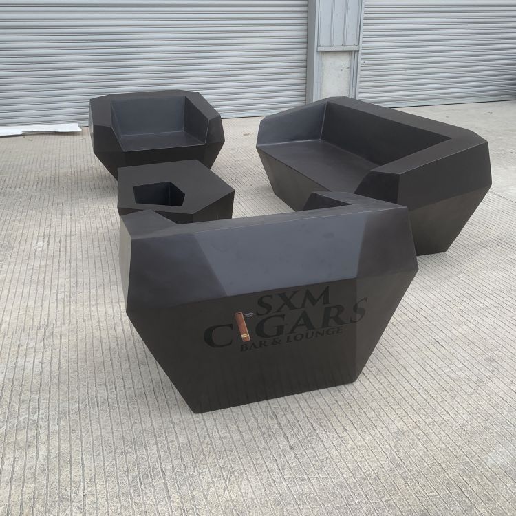 China Gold Supplier for Painted Flower Pot - Cut Surface design modeling garden furniture Set – JCRAFT