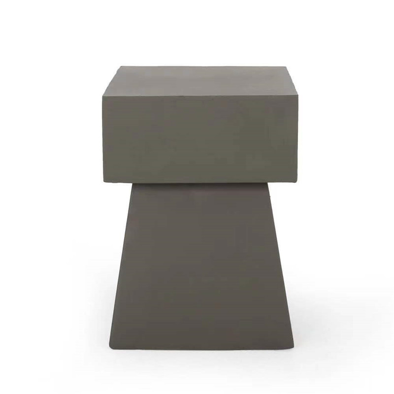 Featured Design Square Desktop Concrete Side Table