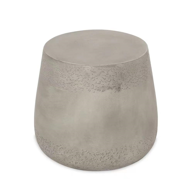Outdoor indoor portable small round concrete side table (2)