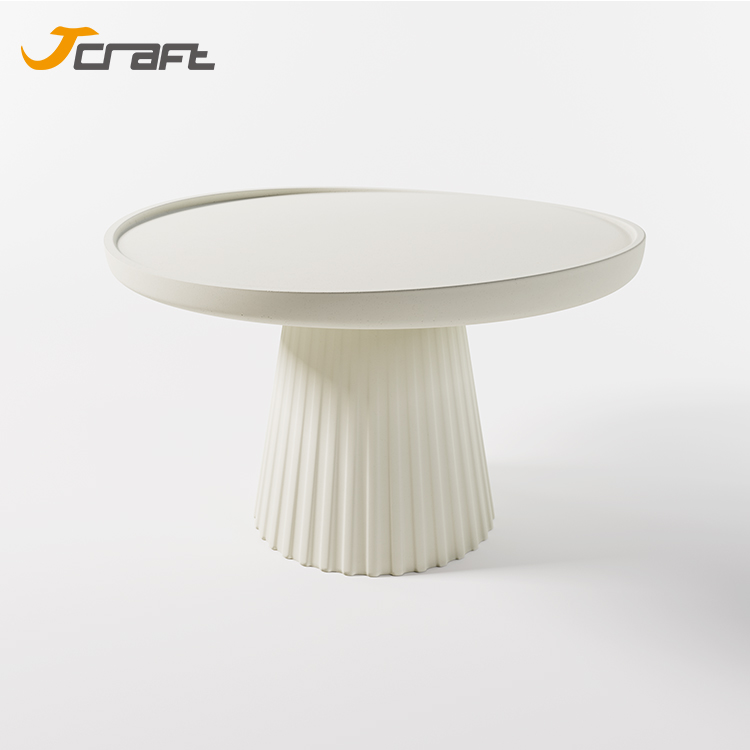 white outdoor concrete side table tea table coffee table
