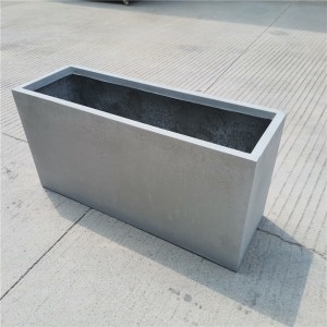 factory low price Concrete Basin - grey rectangular flower pot – JCRAFT