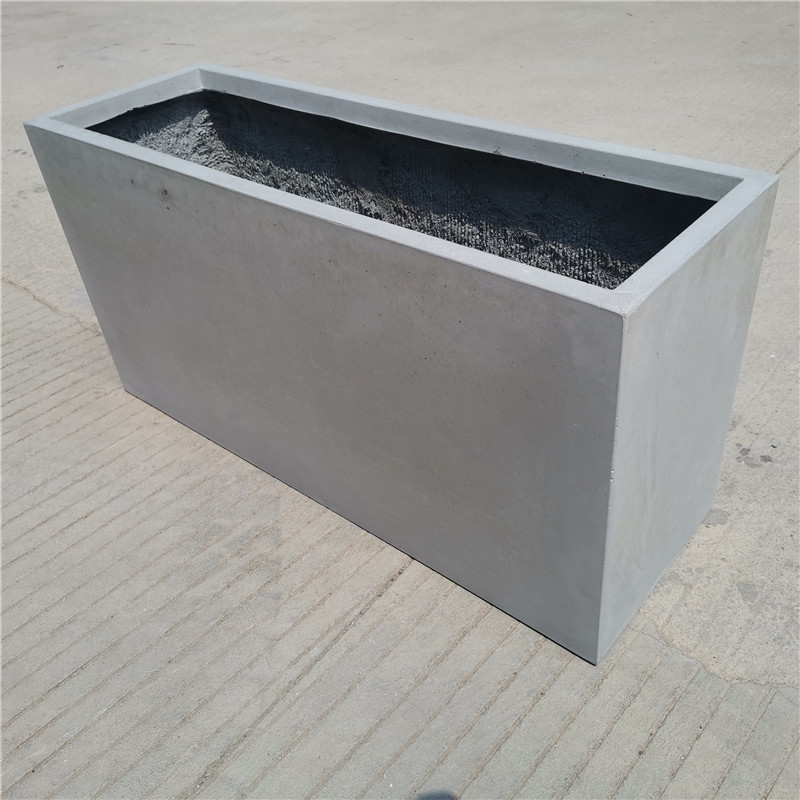grey rectangular flower pot low batch price quick delivery first hand manufacturers made in China