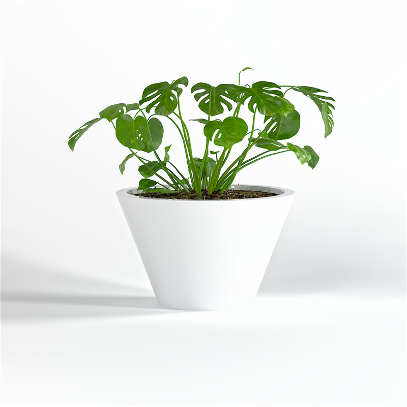 white round fiberglass flower pot low batch price quick delivery first hand manufacturers made in China