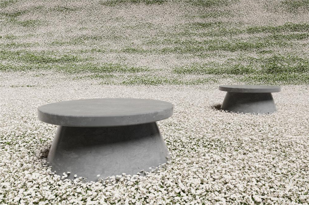 Concrete Furniture in the Garden