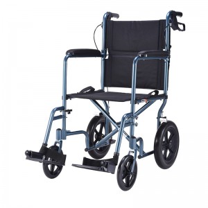 Lehký hliníkový doprovodný invalidní vozík