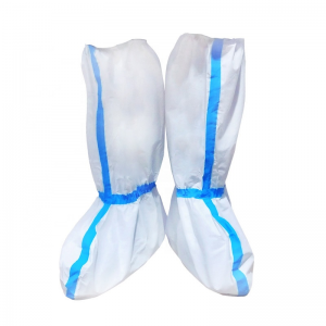 Supply OEM Cleanroom CPE Plastic Blue Color Disposable Shoe Cover
