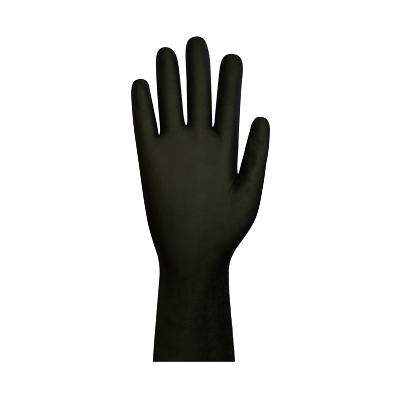 China wholesale Disposable Nitrile Gloves For Medical Use Manufacturers –  High Quality Powder Free Safety Examination Tattoo Gloves Black Nitrile PVC Vinyl Blended Gloves – Jumbo
