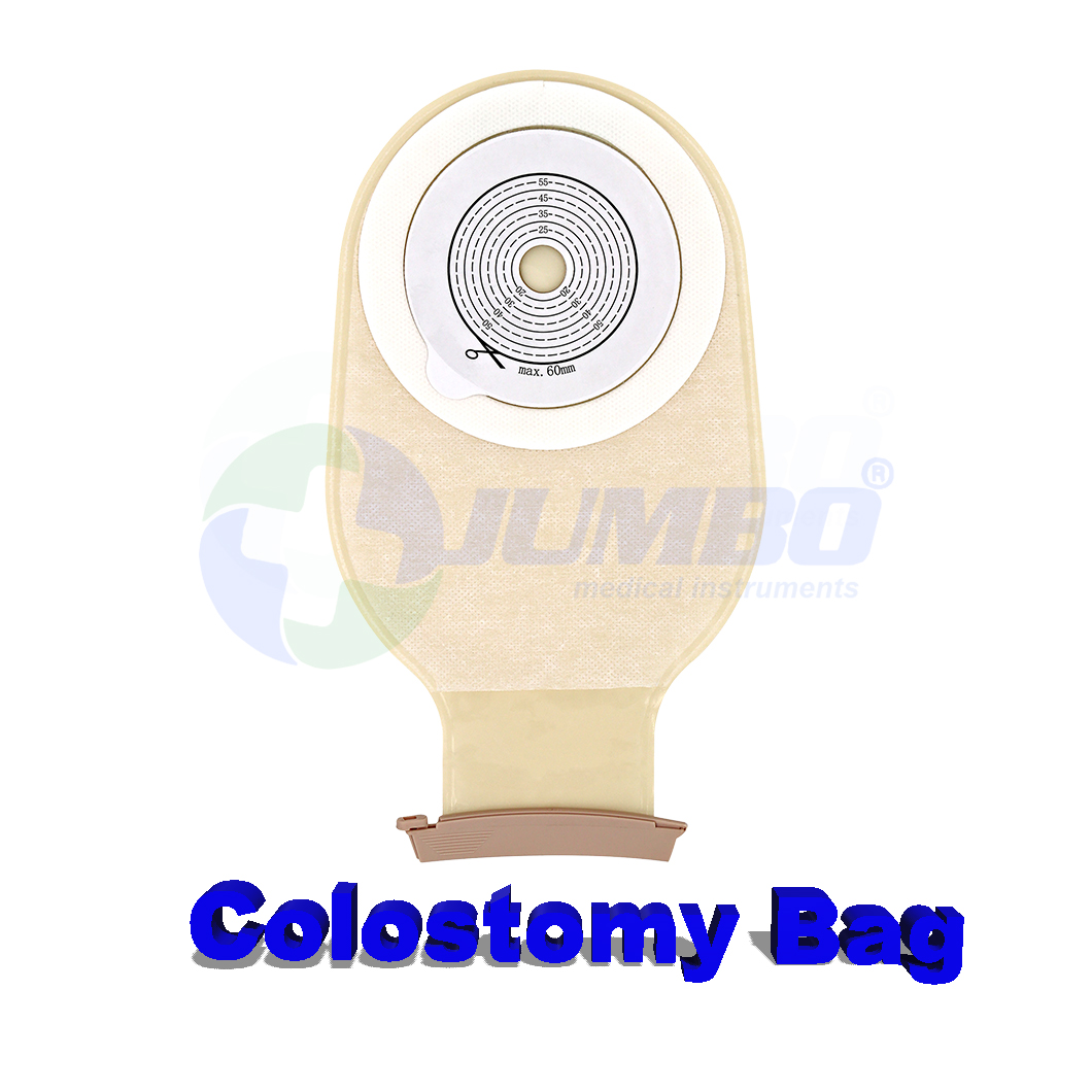 Disposable One Piece Drainable Colostomy Pouch with Clamp