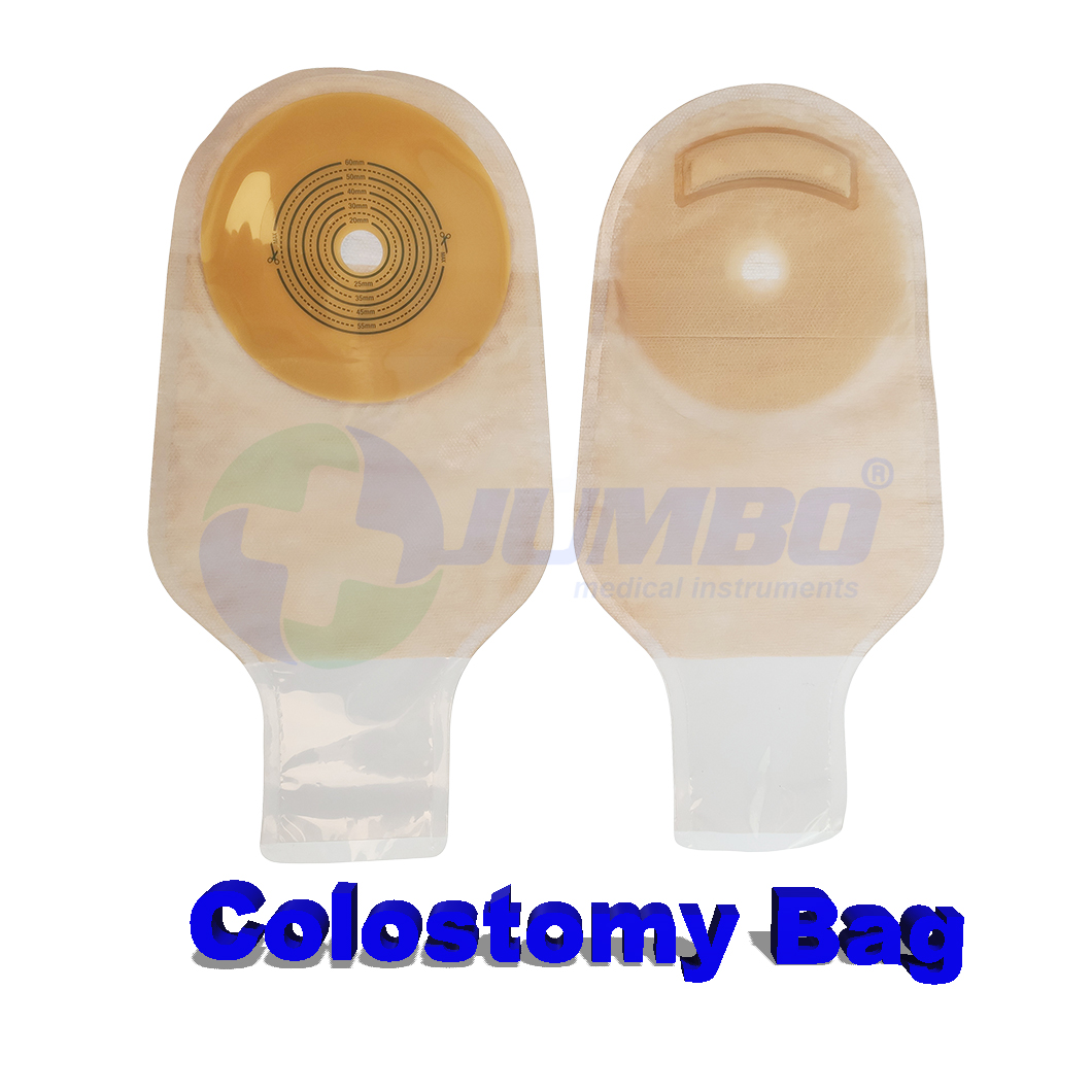 Bolsa de colostomía de una sola pieza para productos médicos desechables (bolsa marrón/abrazadera)