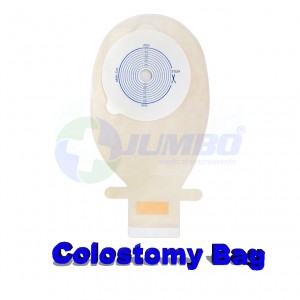 Bolsa de colostomía de una sola pieza de productos médicos desechables con velcro