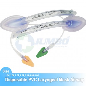 Voies respiratoires jetables médicales de masque laryngé de PVC d'OIN de la CE