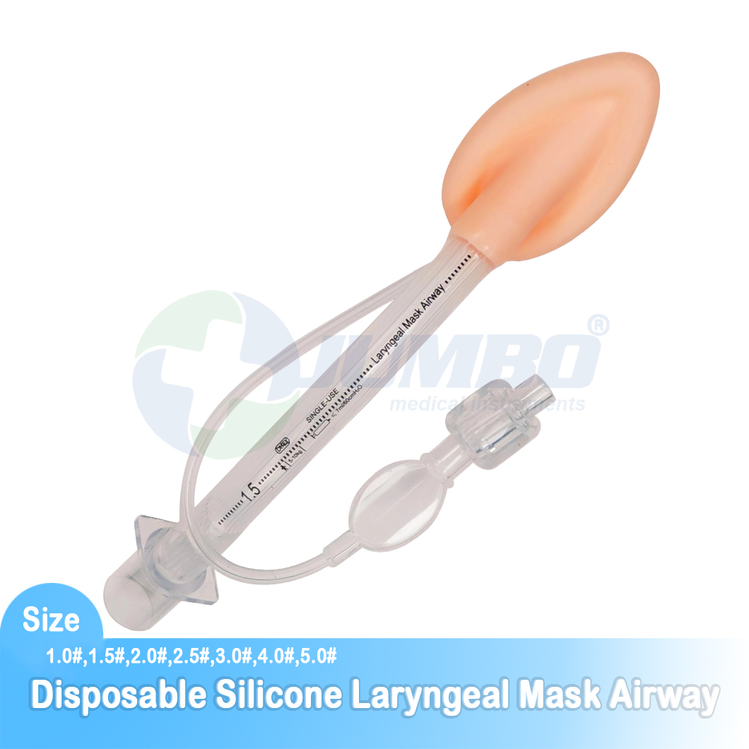 Reusable Double Lumen Reinforced Silicone Laryngeal Mask Airway Size 4