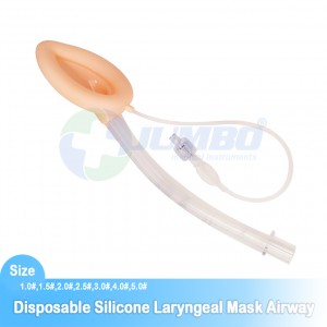 Medicinska hirurška jednokratna silikonska laringealna maska ​​sa duplim lumenom za disanje
